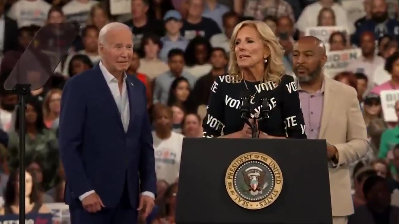 Jill Biden lies while Joe's brain is locked up in a frozen state! 👀😂