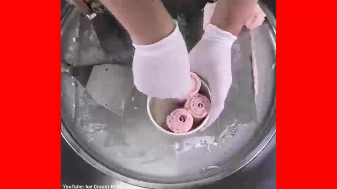 Delicious Strawberry Milk Ice Cream Roll's