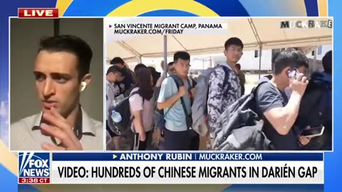 Video shows hundreds of military-age Chinese men headed towards US through Latin America.