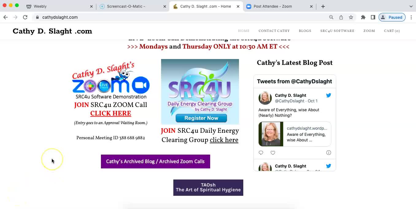 SRC4u Software Demonstration Zoom Call Oct 10, 2022