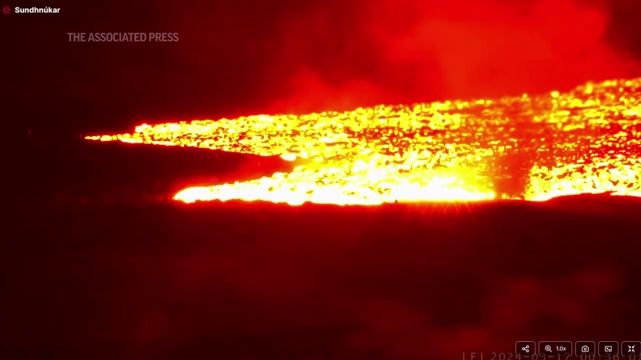 Volcano in Iceland erupts for the fourth time in three months