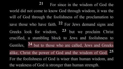 A reading of 1 Corinthians, chapter 1