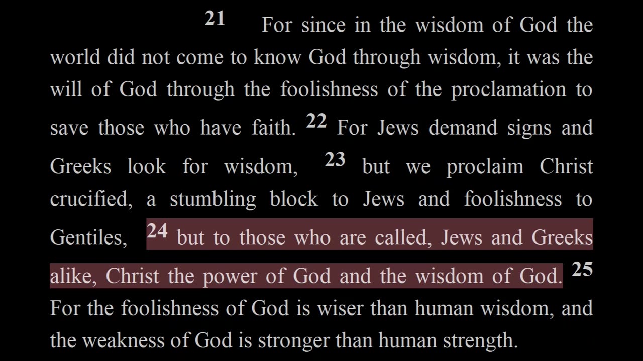 A reading of 1 Corinthians, chapter 1