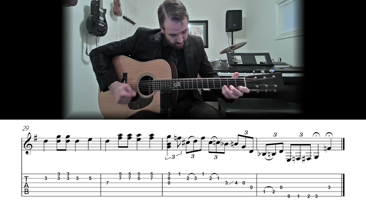 Just a Closer Walk with Thee - Bluegrass Carter Style Flatpicking Guitar Lesson (Sheet Music + TAB)