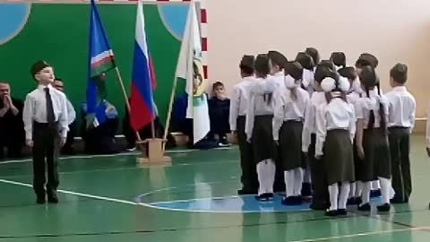 Son classmates marching