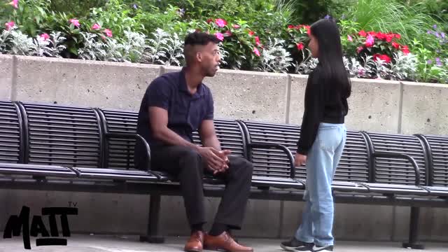 Homeless Girl Asks People For Help.