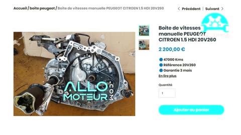 ALLOMOTEUR.COM - Boite de vitesses manuelle PEUGEOT CITROEN 1.5 HDI 20V260