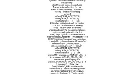 Meteorjs connection to Mongo using X509 certificate auth