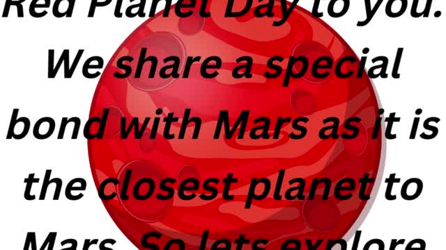 November 28th, Red Planet Day