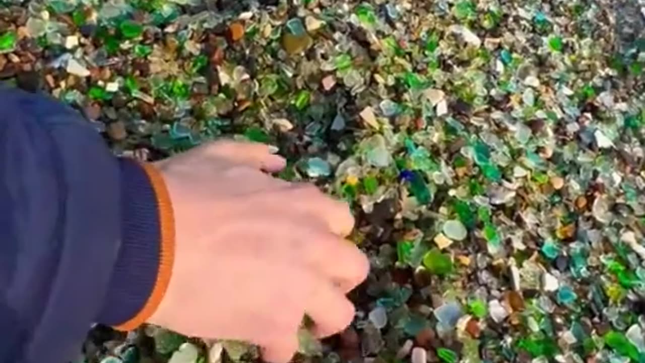 Sea's Gentle Return: Romance of Glass Trash