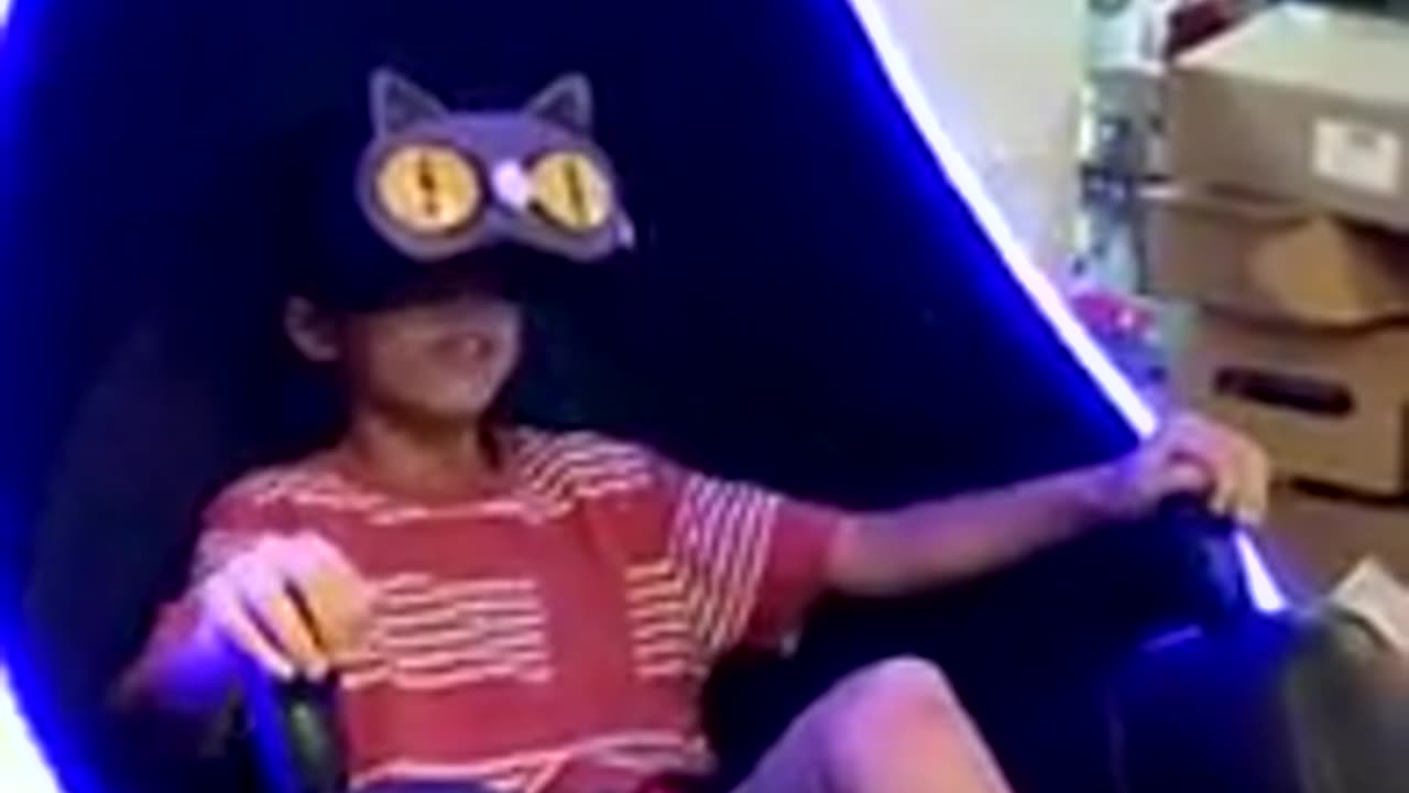 Playing VR in Granville island kids market