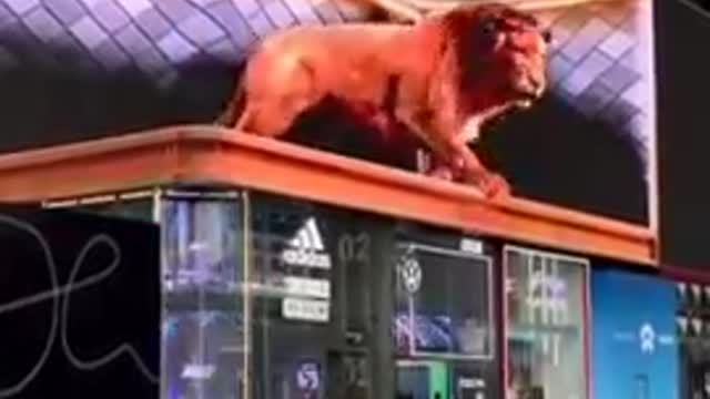 3D Billboard of a Lion 🦁