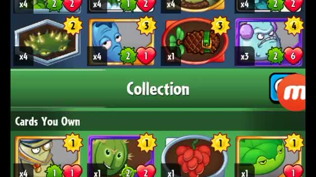 Plants vs. Zombies Heroes Freeze Control Deck.