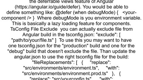 Exclude standalone components depending on a build in Angular