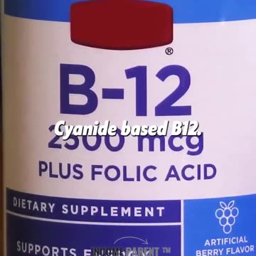 ARE YOU TAKING SUPPLEMENTS ??? WATCH OUT FOR B12 CYANOCOBALAMIN !!!