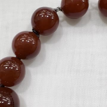 Handmade + Knotting Unique 19” Statement Necklace with 925 Silver, Carnelian