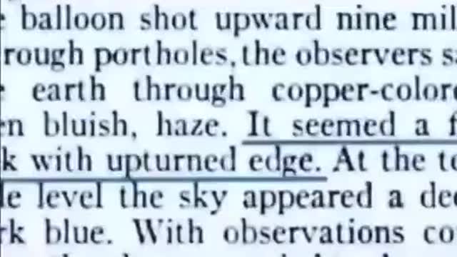 1st man to reach the stratosphere in a balloon said flat & upturned edges