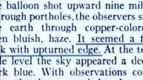 1st man to reach the stratosphere in a balloon said flat & upturned edges