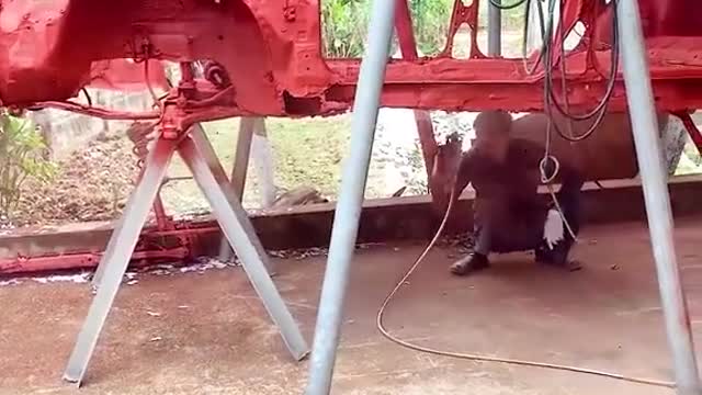 Paint the scrapped frame