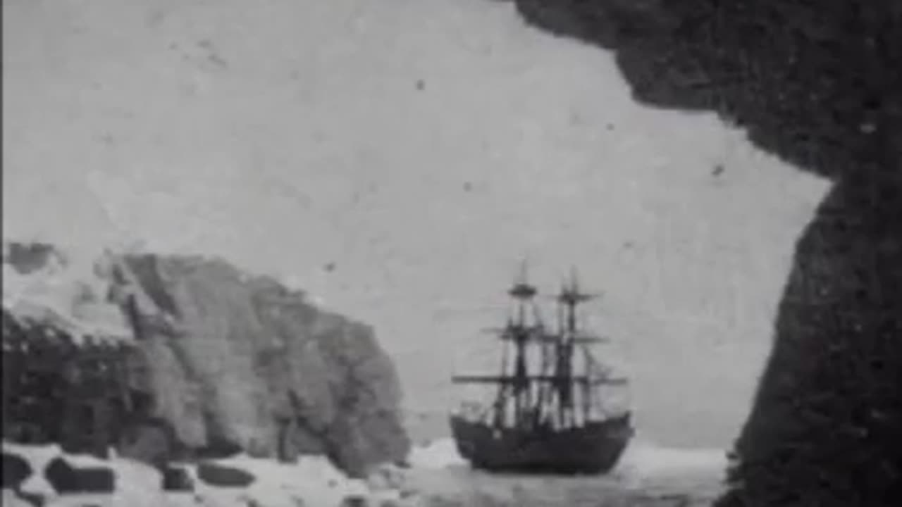 Archival footage of Captain Robert Scott's 1912 Antarctic expedition