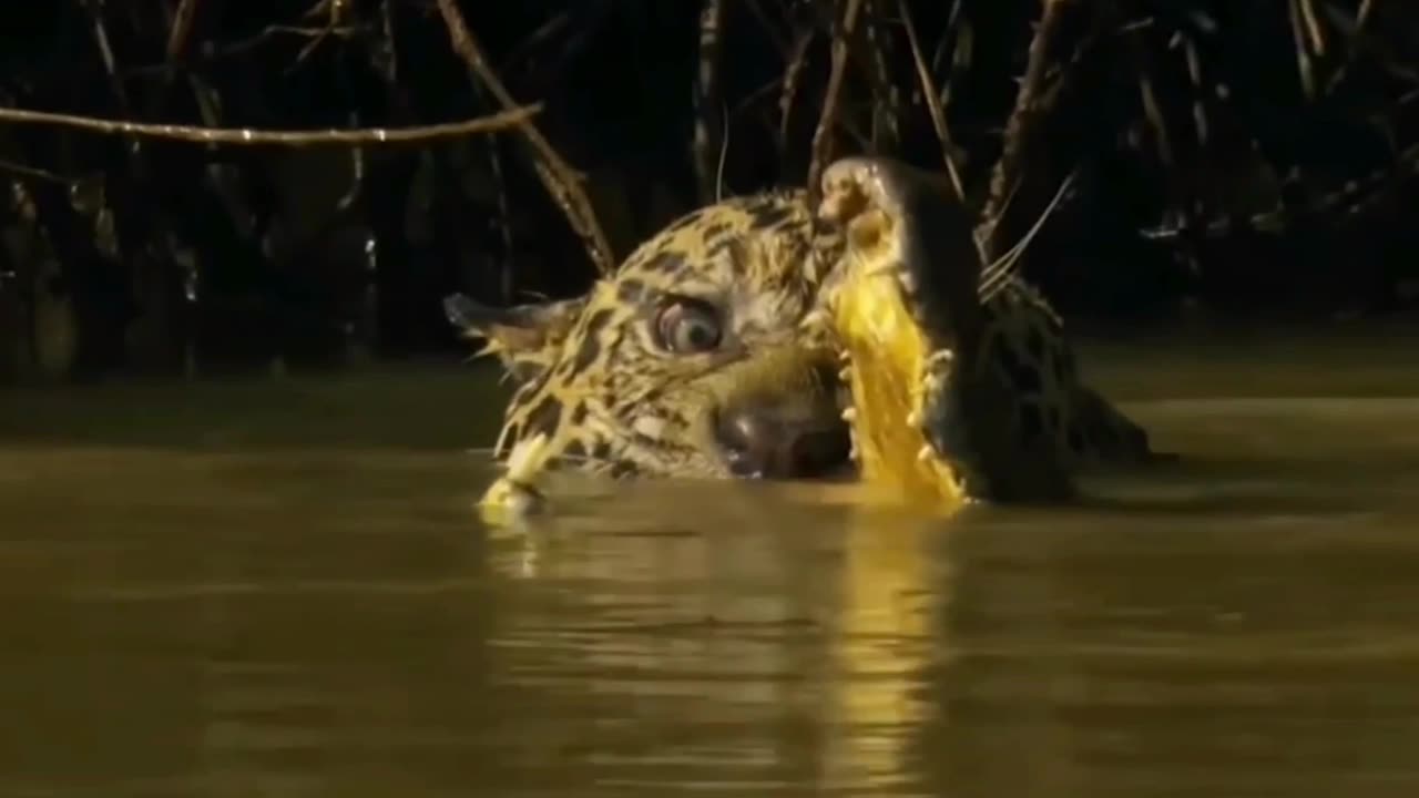 Tiger's Bold Strike: Confrontation with Alligator in the River!