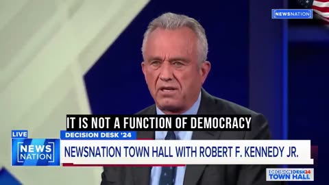 Robert F. Kennedy Jr. "We live in a democracy. We don't have a priesthood here."