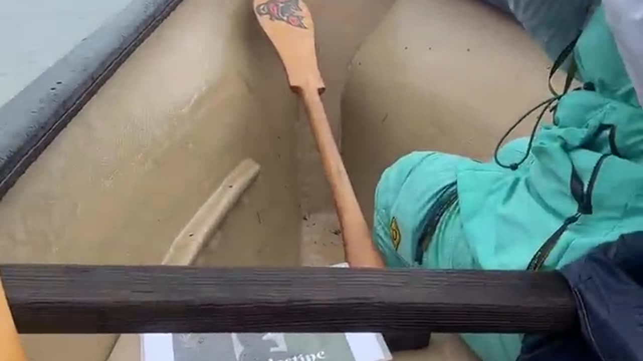 Indigenous Activists blocking the weapons shipment to Israel from leaving the Tacoma Port from Water