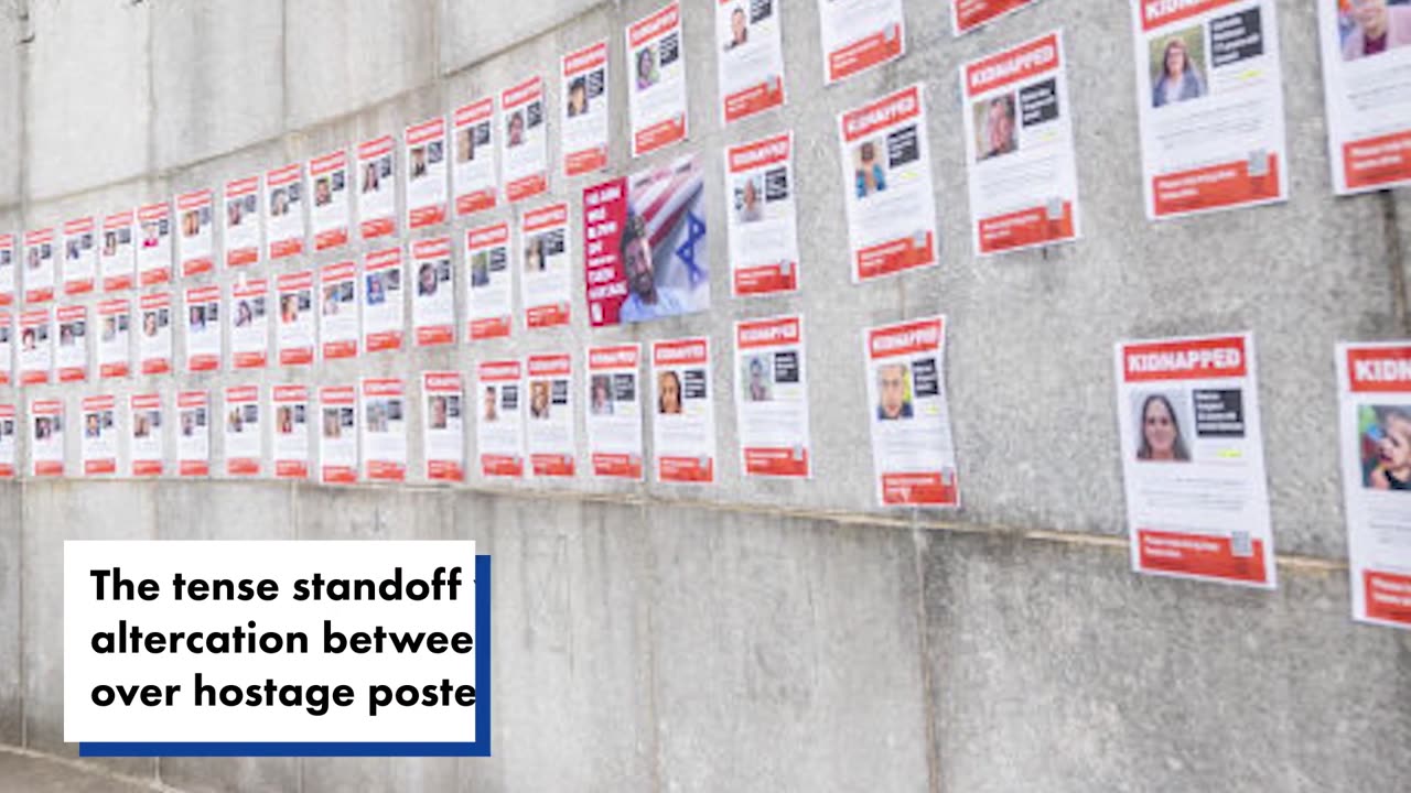 Two young activists caught ripping down posters of Hamas hostages near NYC’s Hunter College