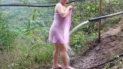 Bath Girl in Jungle