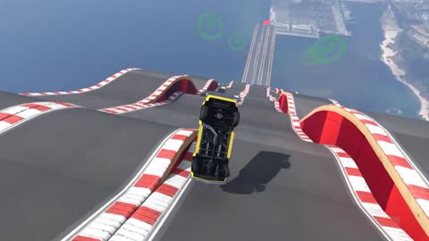 G T A 5 CAR RACING GAME ON FLYING PATH