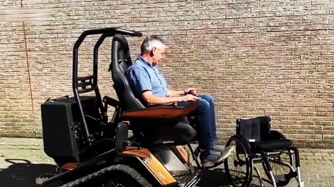 Trying out the Action Track Chair | all terrain wheelchair