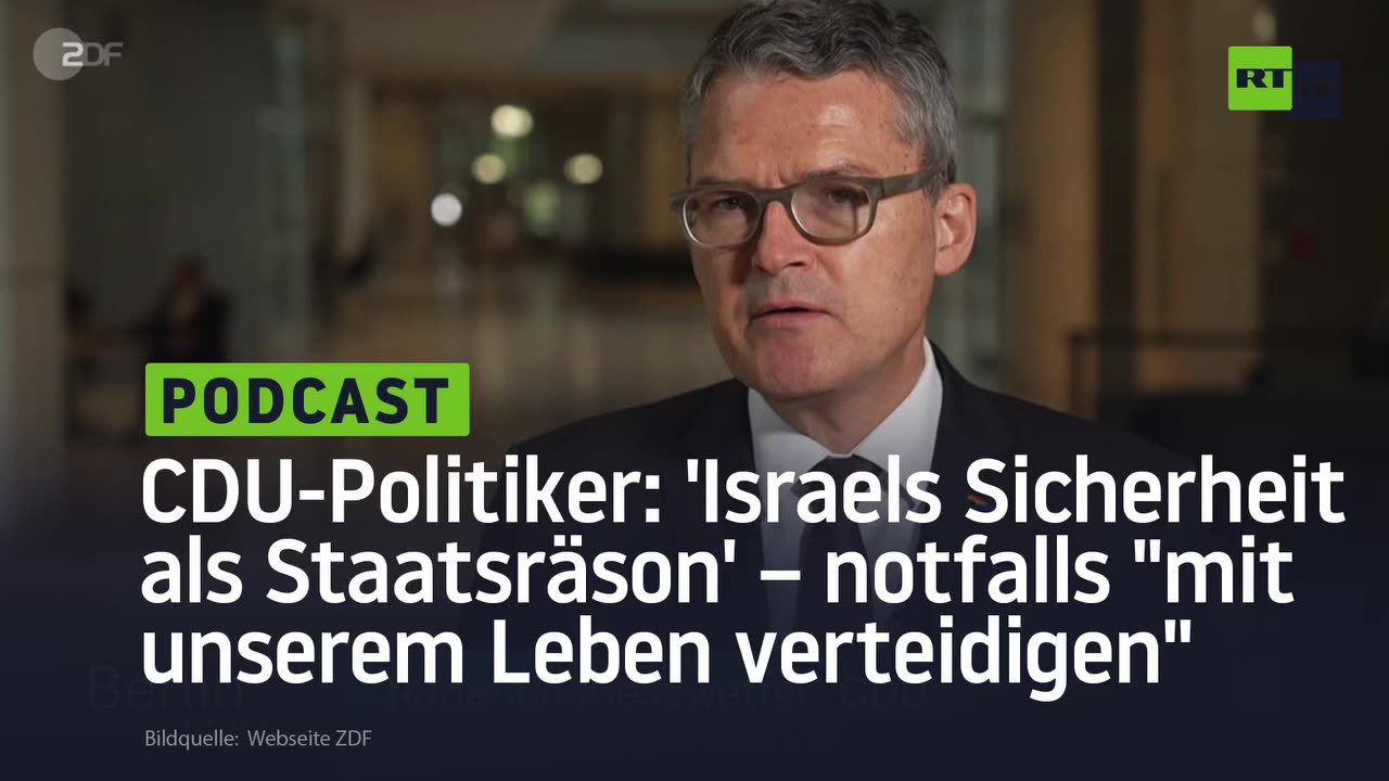 CDU-Politiker: 'Israels Sicherheit als Staatsräson' – notfalls "mit unserem Leben verteidigen"