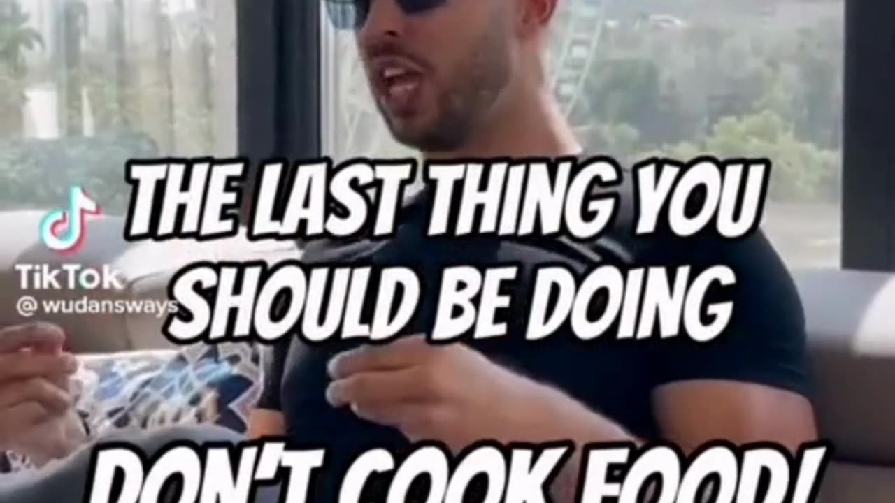 ANDREW TATE EXPLAINS WHY YOU SHOULDN'T COOK #ANDREWTATE #RUMBLE #VIRAL