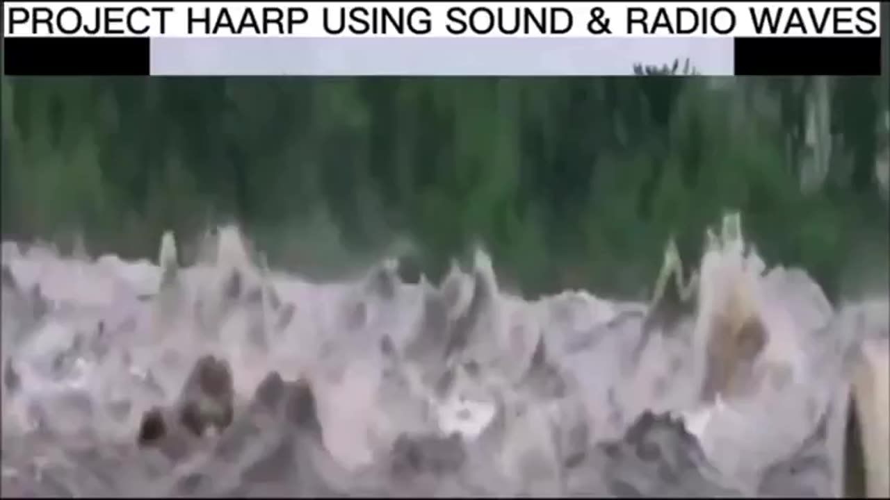 HAARP sound and radio waves used on water. Turning water into spike