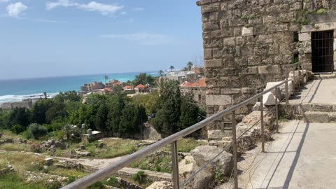 Visiting the ancient city of Byblos, Lebanon near the Mediterranean Sea.