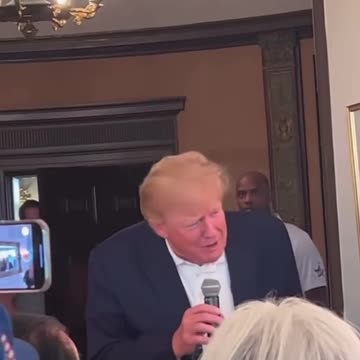 DJT captivating his audience last night at Trump National Golf Club Bedminster.