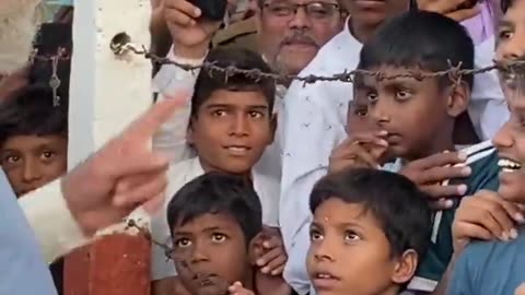 Modiji with quite children