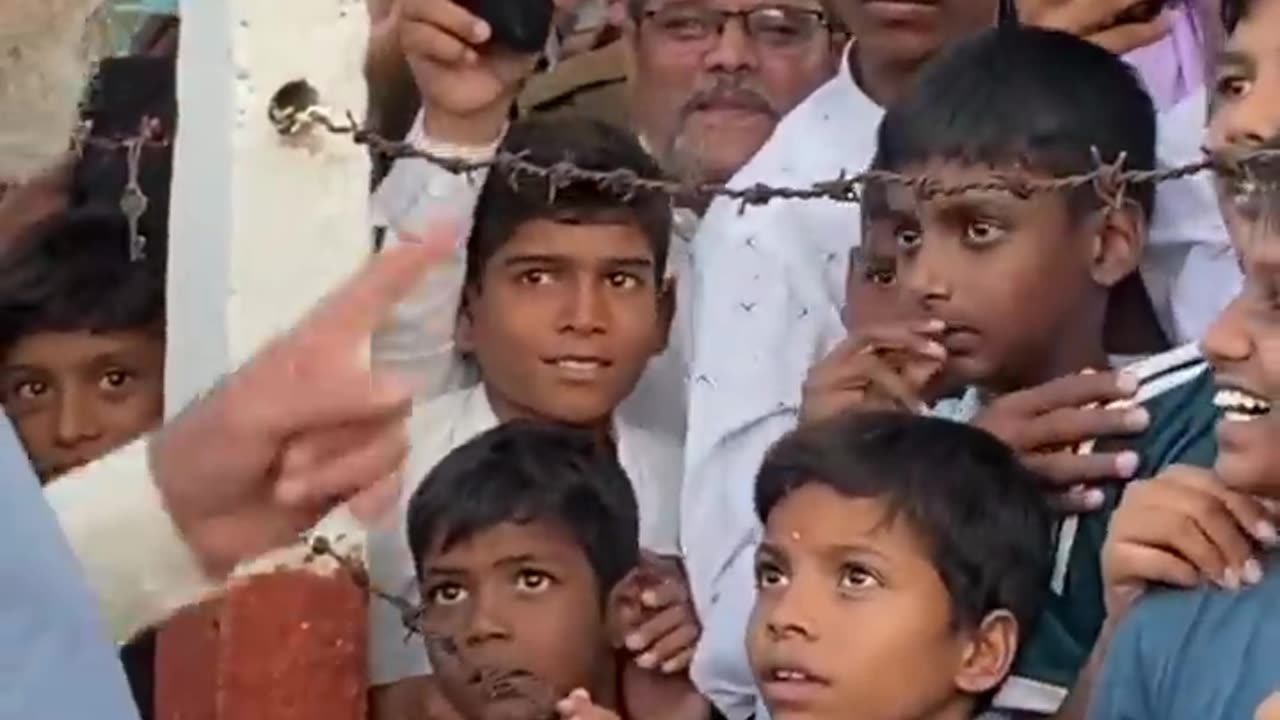 Modiji with quite children