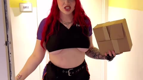 Hot delivery girl