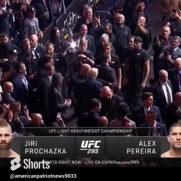 Trump with Kid Rock, Tucker, and Dana White at UFC 295