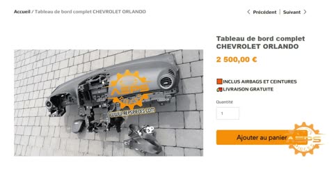 AEPSPIECES.COM - Tableau de bord complet CHEVROLET ORLANDO