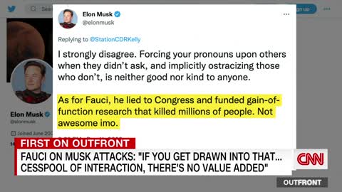 Hear Fauci's response to Elon Musk's attacks