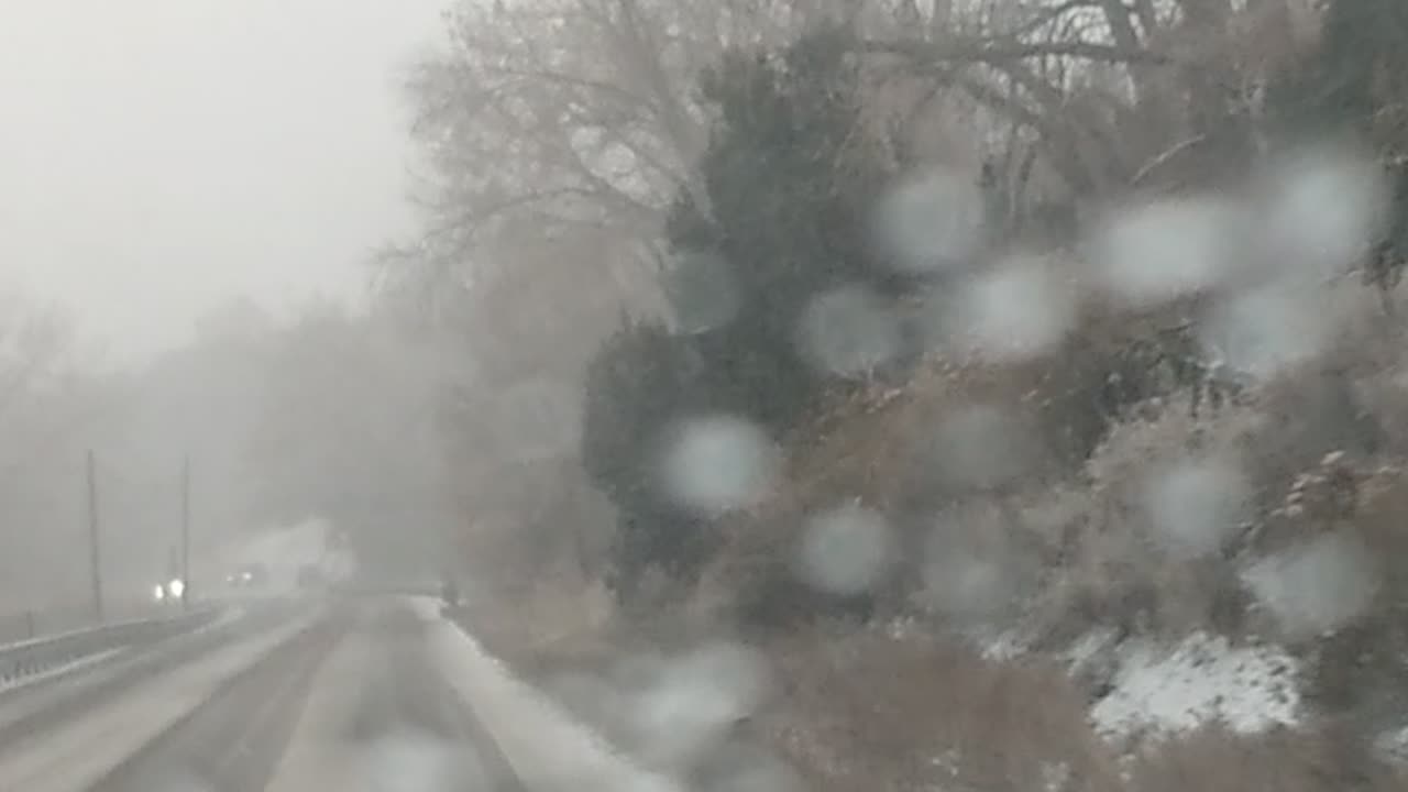 Winter driving in storm