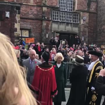 The moment eggs were thrown at 'King' Charles