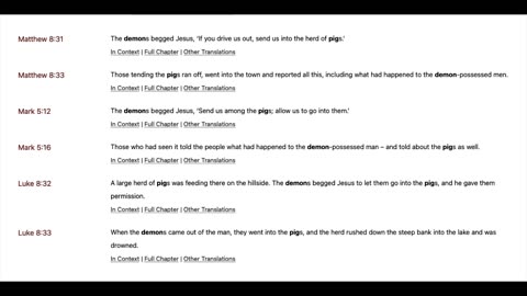 Jesus drives out demon pigs