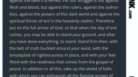 Be strong in the lord…