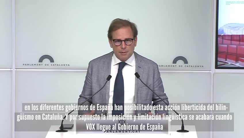 Joan Garriga Doménech: "La imposición del catalán acabará cuando VOX llegue al Gobierno de España"