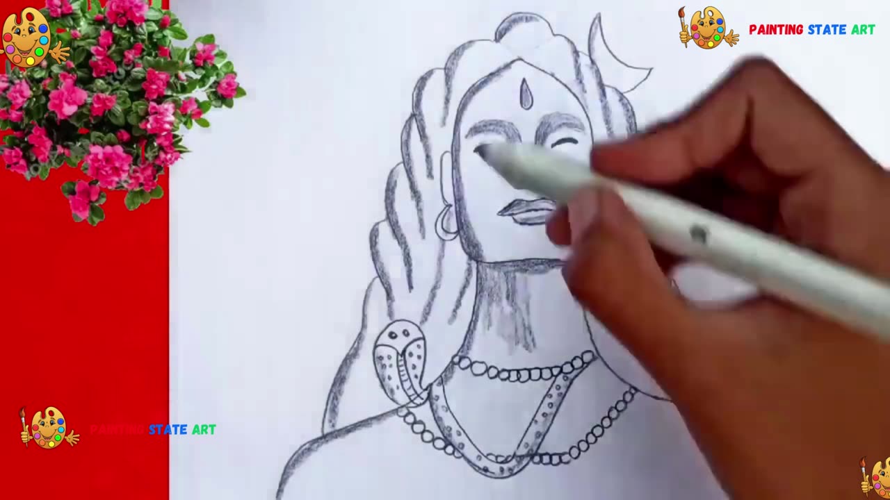 How to draw Lord Shiva | Easy drawing of lord Lord Mahadev | Step by step Lord Shiva drawing