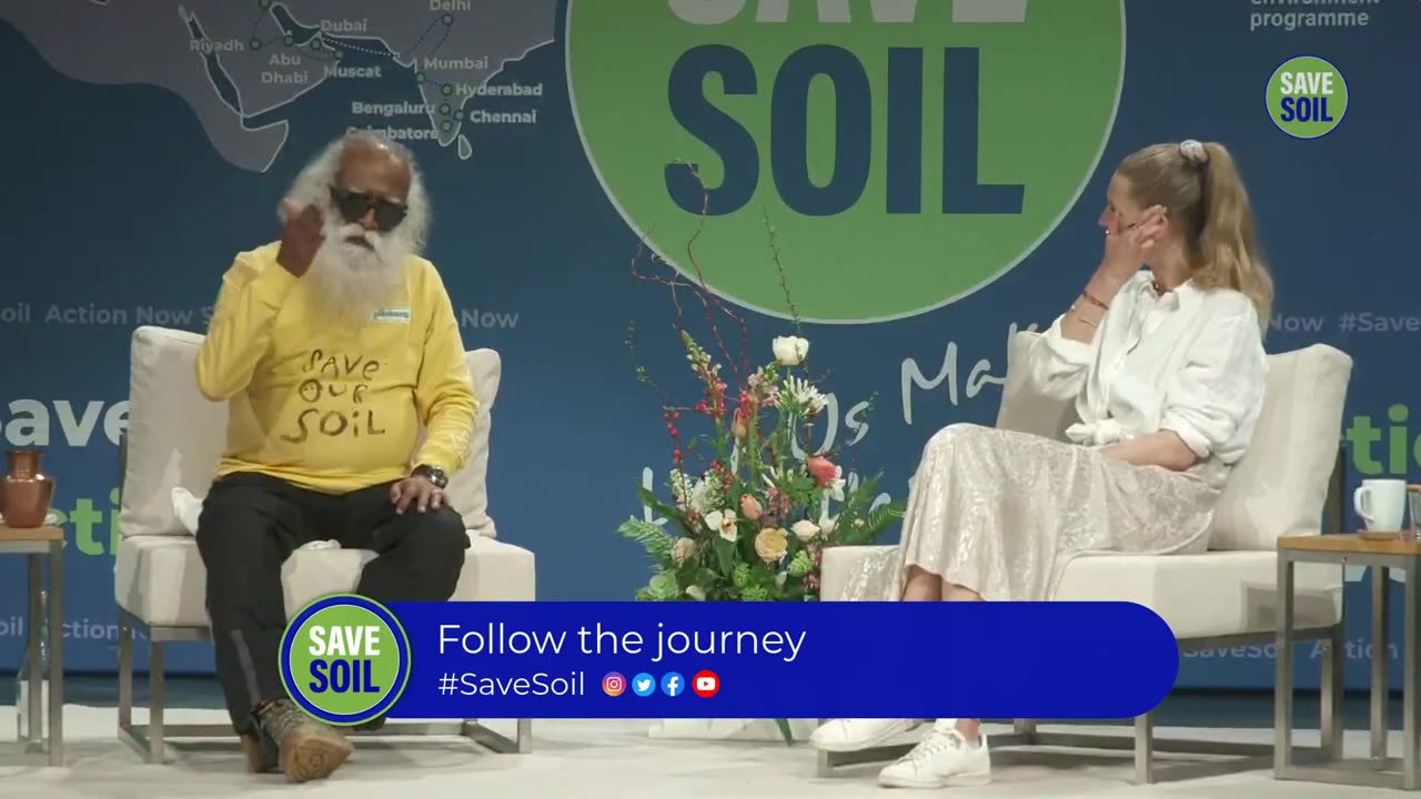 Toni Garrn and Sadhguru discuss #SaveSoil.