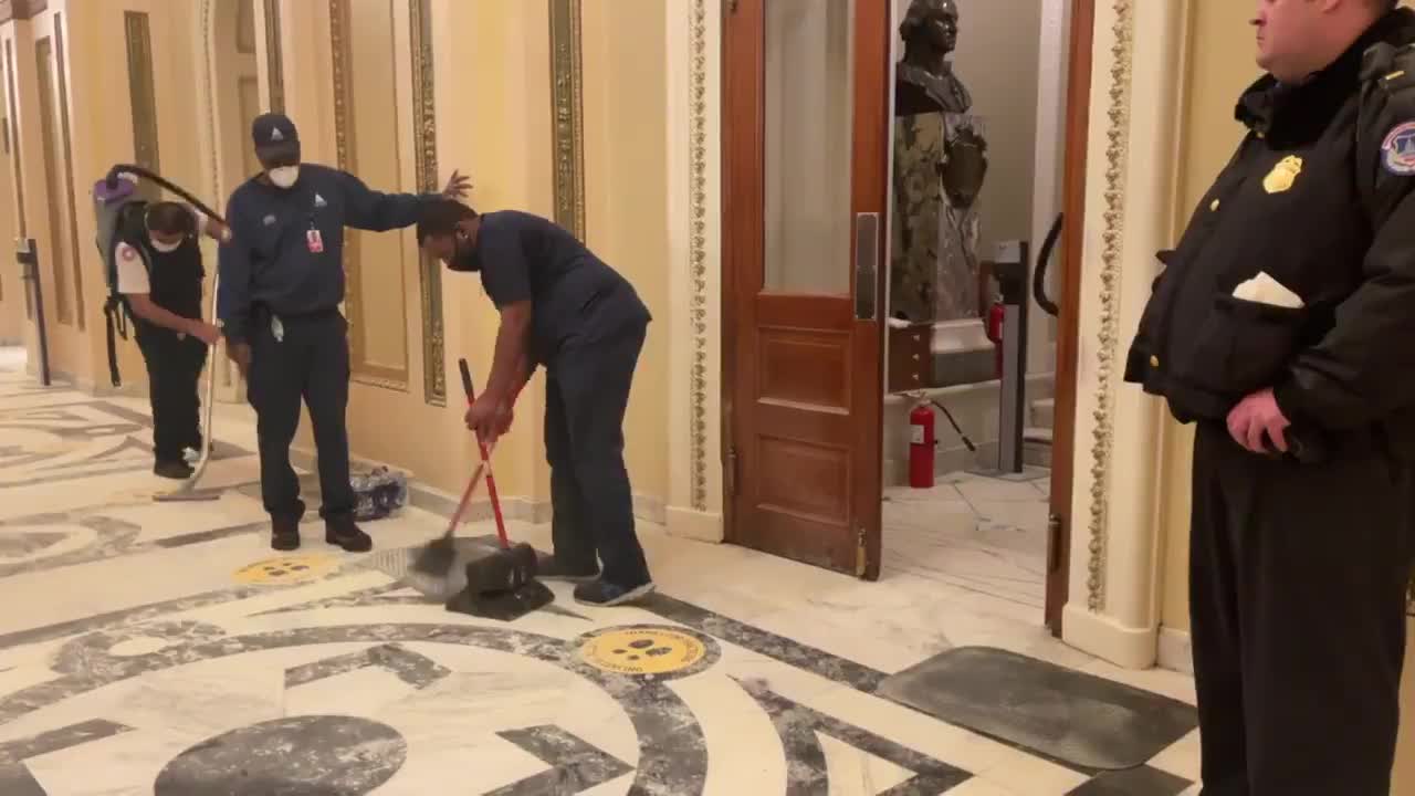 The same House chamber doors where the armed standoff took place